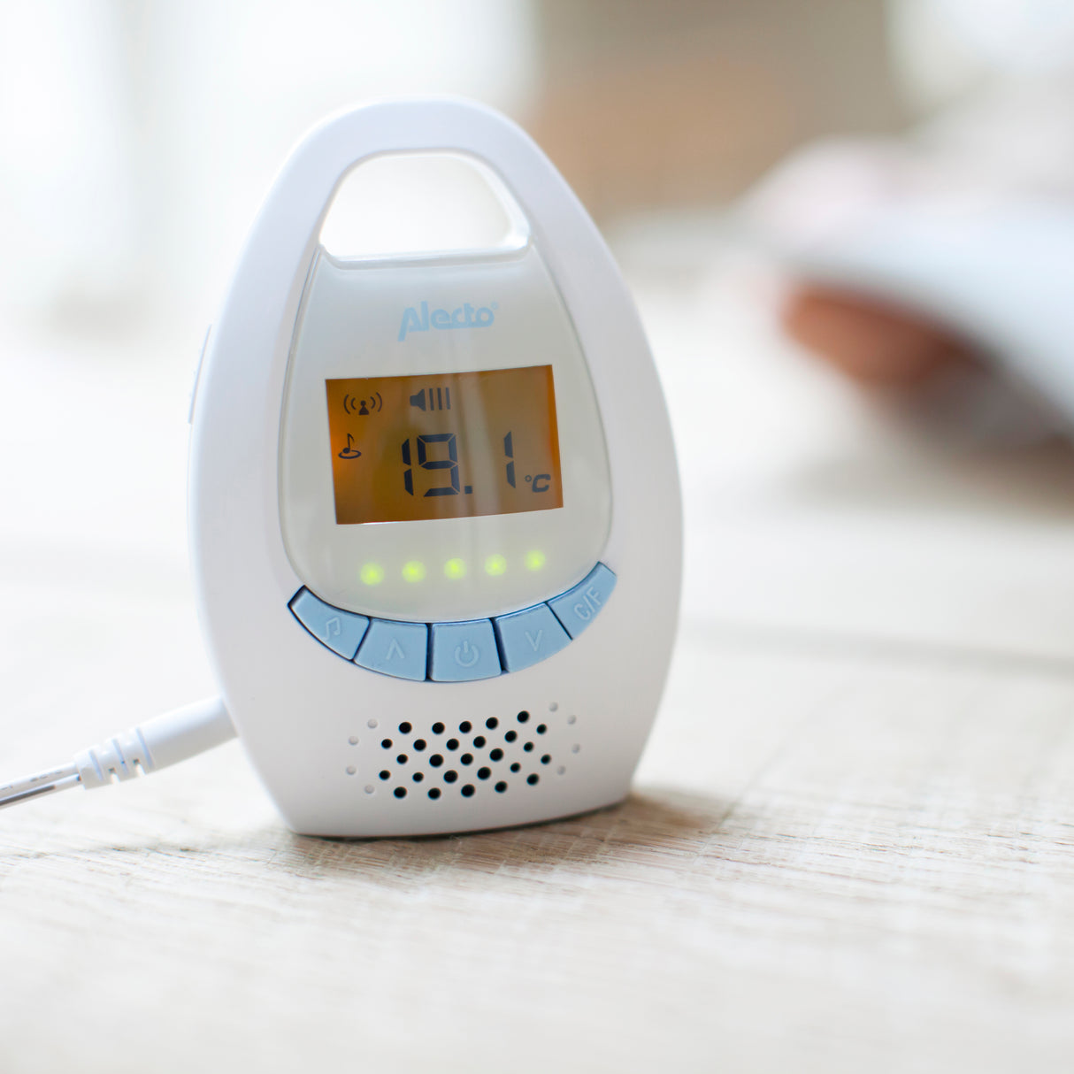 Alecto DBX-20 - Digitales Babyphone mit Display, weiß/blau