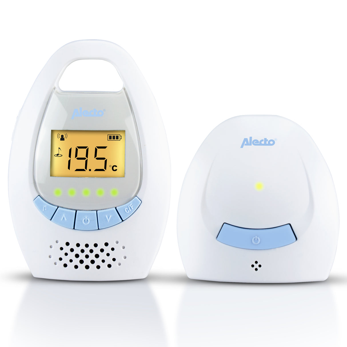 Alecto DBX-20 - Digitales Babyphone mit Display, weiß/blau