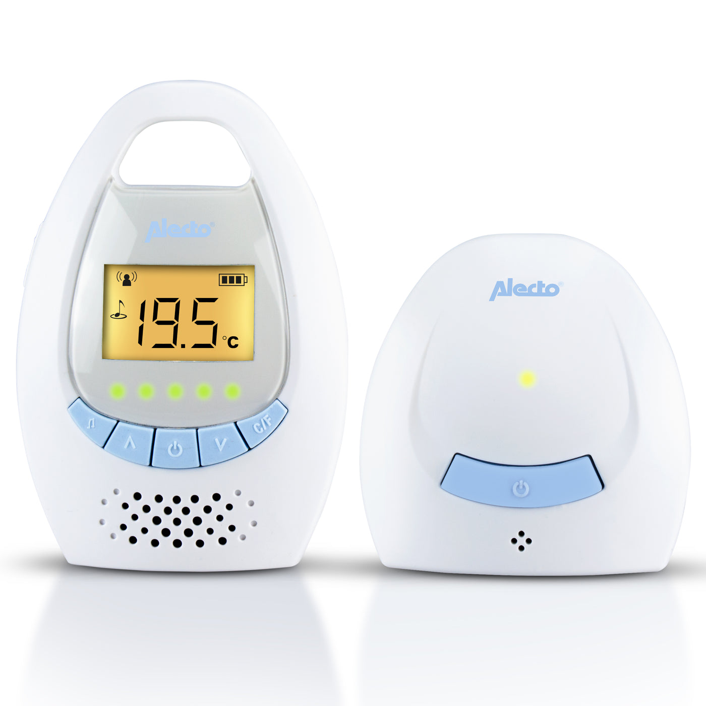 Alecto DBX-20 - Digitales Babyphone mit Display, weiß/blau