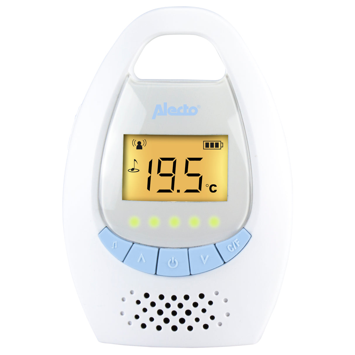 Alecto DBX-20 - Digitales Babyphone mit Display, weiß/blau