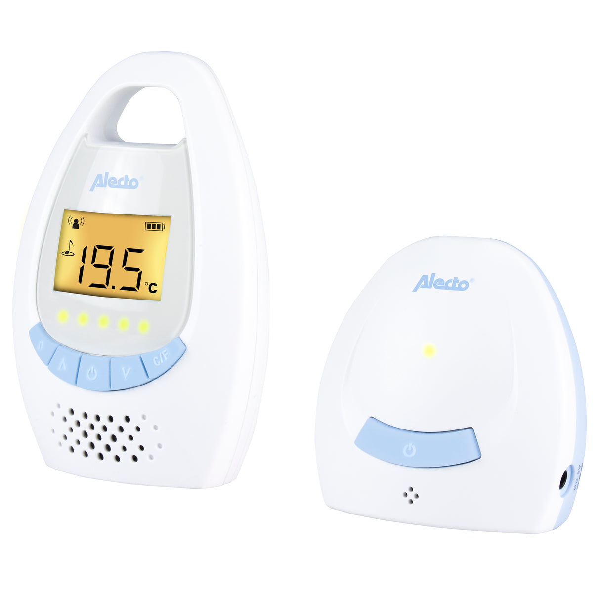 Alecto DBX-20 - Digitales Babyphone mit Display, weiß/blau