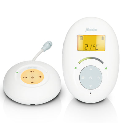 Alecto DBX120 - DECT Babyphone mit Full ECO-Modus und Display, weiß/blau