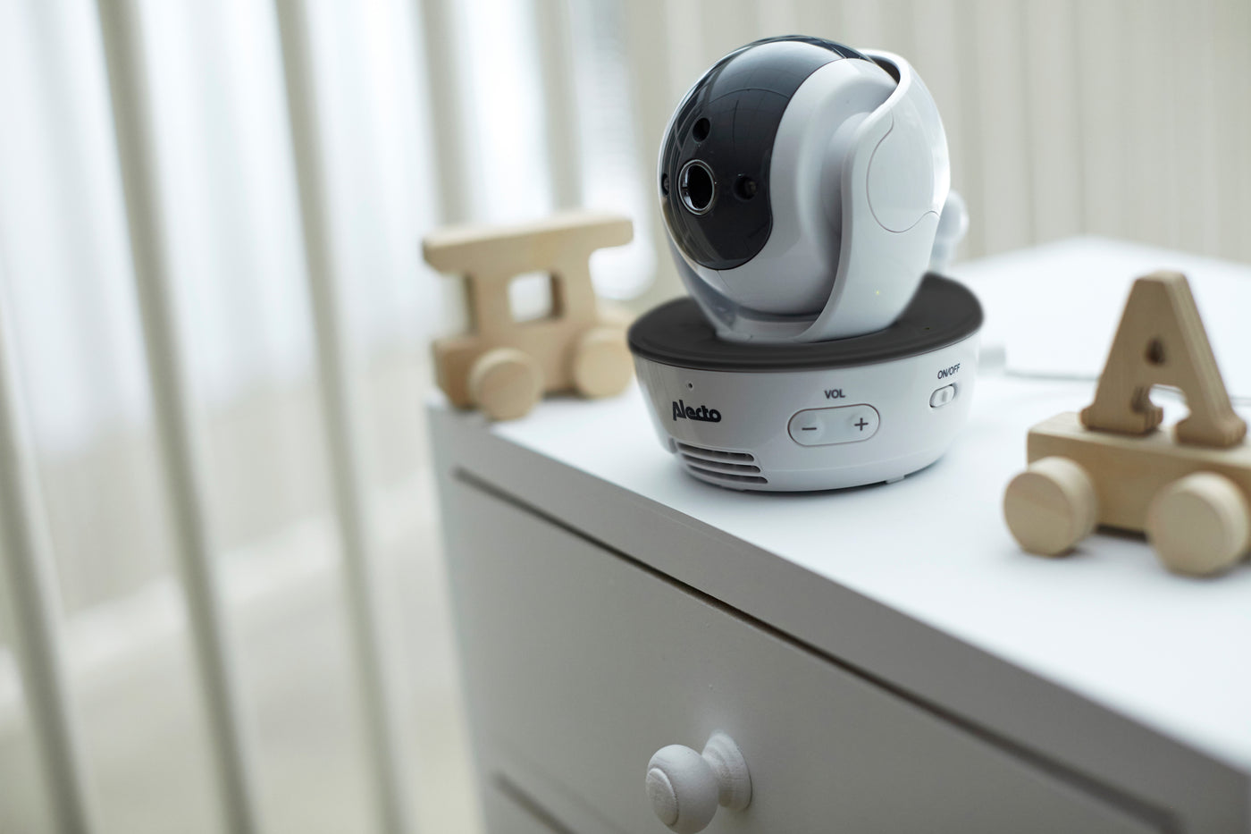Alecto DVM200XL - Babyphone mit Kamera und 5"-Farbdisplay, Weiß/Anthrazit
