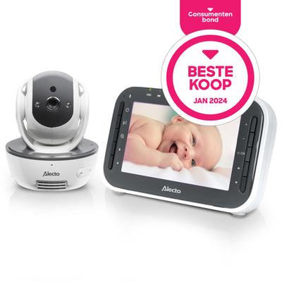 Alecto DVM200M - Babyphone mit Kamera und 4,3"-Farbdisplay, Weiß/Anthrazit