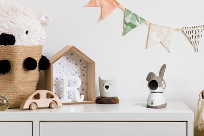 Alecto SMARTBABY10BE - WLAN-Babyphone mit Kamera, Weiß/Taupe