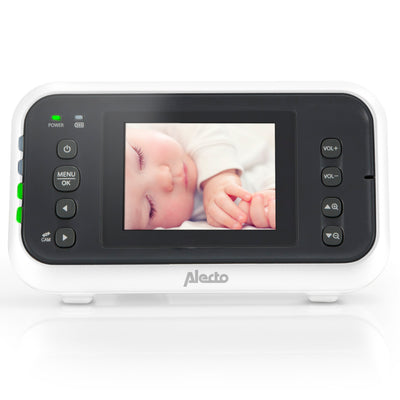 Alecto DVM-75 - Babyphone mit Kamera und 2.4"-Farbdisplay, Weiß/Anthrazit