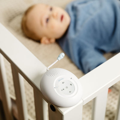 Alecto DBX120 - DECT Babyphone mit Full ECO-Modus und Display, weiß/blau