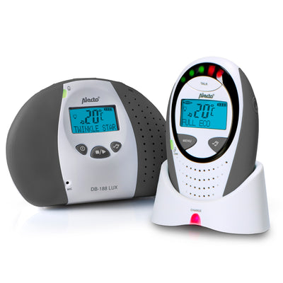 DB-188 LUX - DECT Babyphone mit Full ECO-Modus und Display, weiß/anthrazit