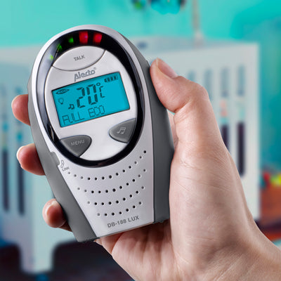 DB-188 LUX - DECT Babyphone mit Full ECO-Modus und Display, weiß/anthrazit