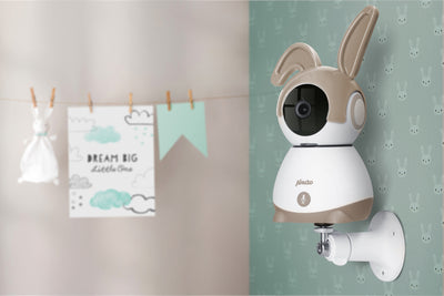 Alecto SMARTBABY10BE - WLAN-Babyphone mit Kamera, Weiß/Taupe