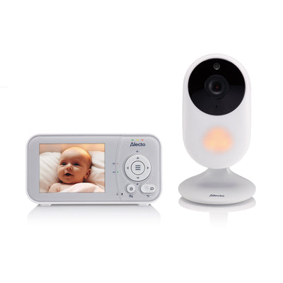 Alecto DVM2028 - Babyphone mit Kamera und 2.8" Bildschirm - Nachtsicht und Temperaturanzeige - Weiß/Grau