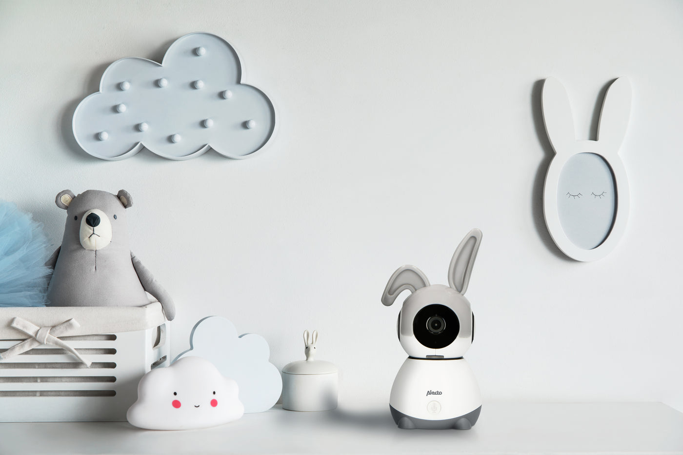 Alecto SMARTBABY10 - WLAN-Babyphone mit Kamera - Weiß/Grau