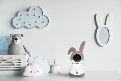 Alecto SMARTBABY10BE - WLAN-Babyphone mit Kamera, Weiß/Taupe