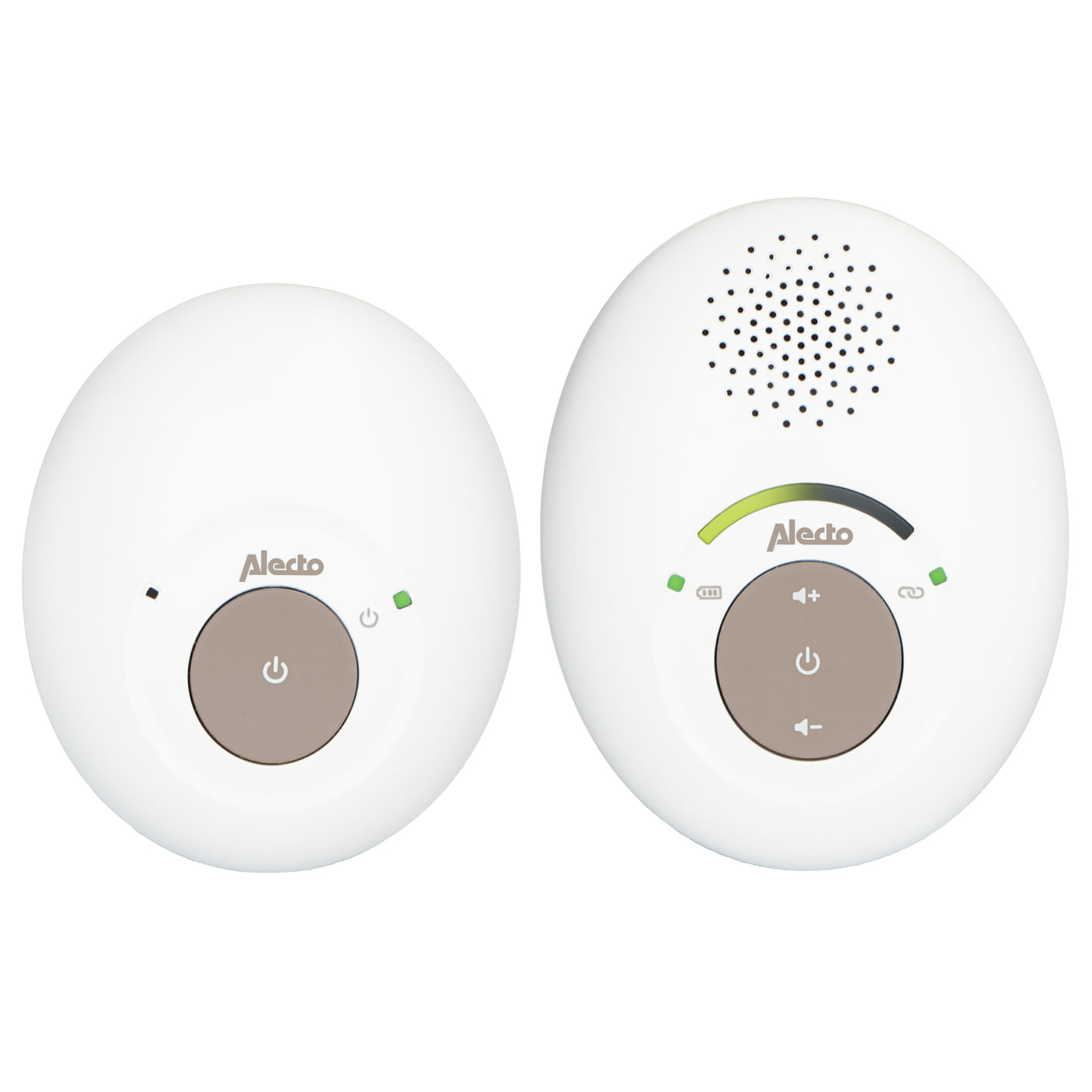 Alecto DBX110BE - DECT Babyphone mit Full ECO-Modus , Weiß/Taupe