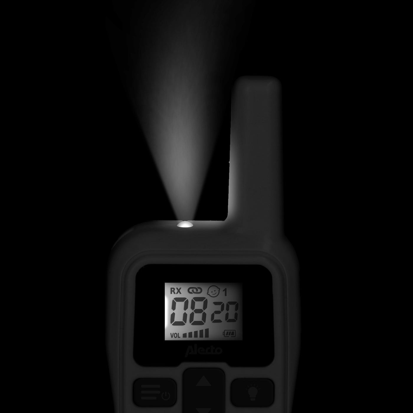 Alecto DBX-80 - Babyphone mit Reichweite von bis zu 3.000 Metern, weiß/anthrazit