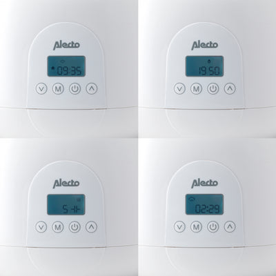 Alecto BW700TWIN - Schneller digitaler duo Flaschenwärmer zum Erwärmen, Sterilisieren und Auftauen, weiß