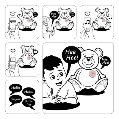 Alecto Baby HeeHee + teddybär - Chat-Schaltfläche, macht Ihr Kuscheltier zum interaktiven Freund