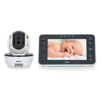 Alecto DVM200XL - Babyphone mit Kamera und 5"-Farbdisplay, Weiß/Anthrazit