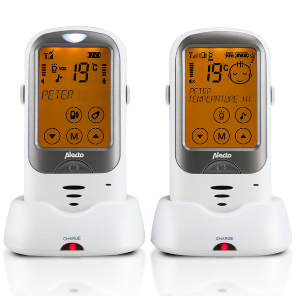Alecto DBX-68 - Babyphone für den Außenbereich mit großer Reichweite, weiß/anthrazit
