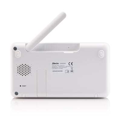 Alecto DVM2043 - Babyphone mit Kamera, großem 4,3" Farbdisplay und Nachtlicht - Ferngesteuert - Weiß
