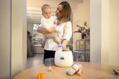 Alecto BW700TWIN - Schneller digitaler duo Flaschenwärmer zum Erwärmen, Sterilisieren und Auftauen, weiß