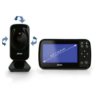 Alecto DVM149  - Babyphone mit Kamera und 4.3"-Farbdisplay, Schwarz