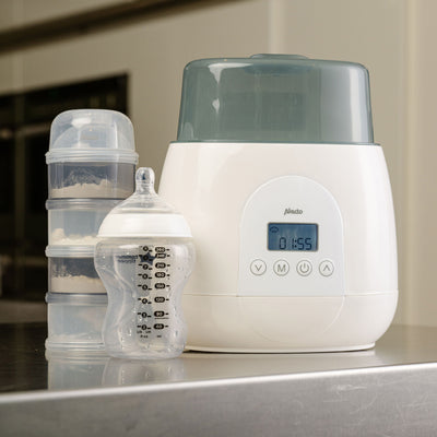 Alecto BW700TWIN - Schneller digitaler duo Flaschenwärmer zum Erwärmen, Sterilisieren und Auftauen, weiß