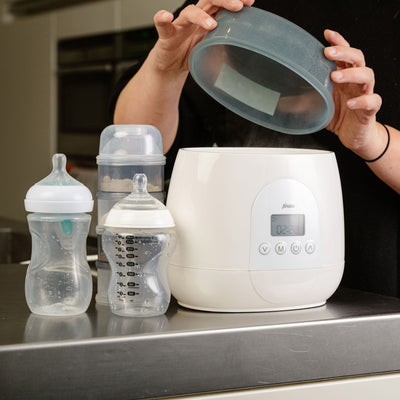 Alecto BW700TWIN - Schneller digitaler duo Flaschenwärmer zum Erwärmen, Sterilisieren und Auftauen, weiß