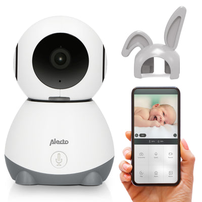 Alecto SMARTBABY10 - WLAN-Babyphone mit Kamera - Weiß/Grau
