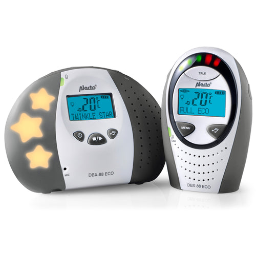 Alecto DBX-88 LIMITED - DECT Babyphone mit Full ECO-Modus und Display, weiß/anthrazit
