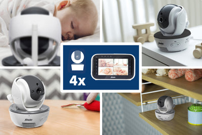Alecto DVM200M - Babyphone mit Kamera und 4,3"-Farbdisplay, Weiß/Anthrazit