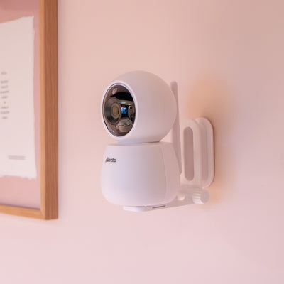 Alecto DVM2050 - Babyphone mit HD-Kamera, großem 5-Zoll-Farbdisplay und Nachtlicht - Ferngesteuert - Weiß