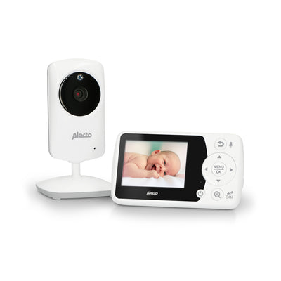 Alecto DVM-64 - Babyphone mit Kamera und 2.4"-Farbdisplay, Weiß