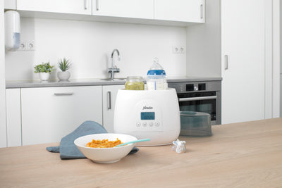Alecto BW700TWIN - Schneller digitaler duo Flaschenwärmer zum Erwärmen, Sterilisieren und Auftauen, weiß