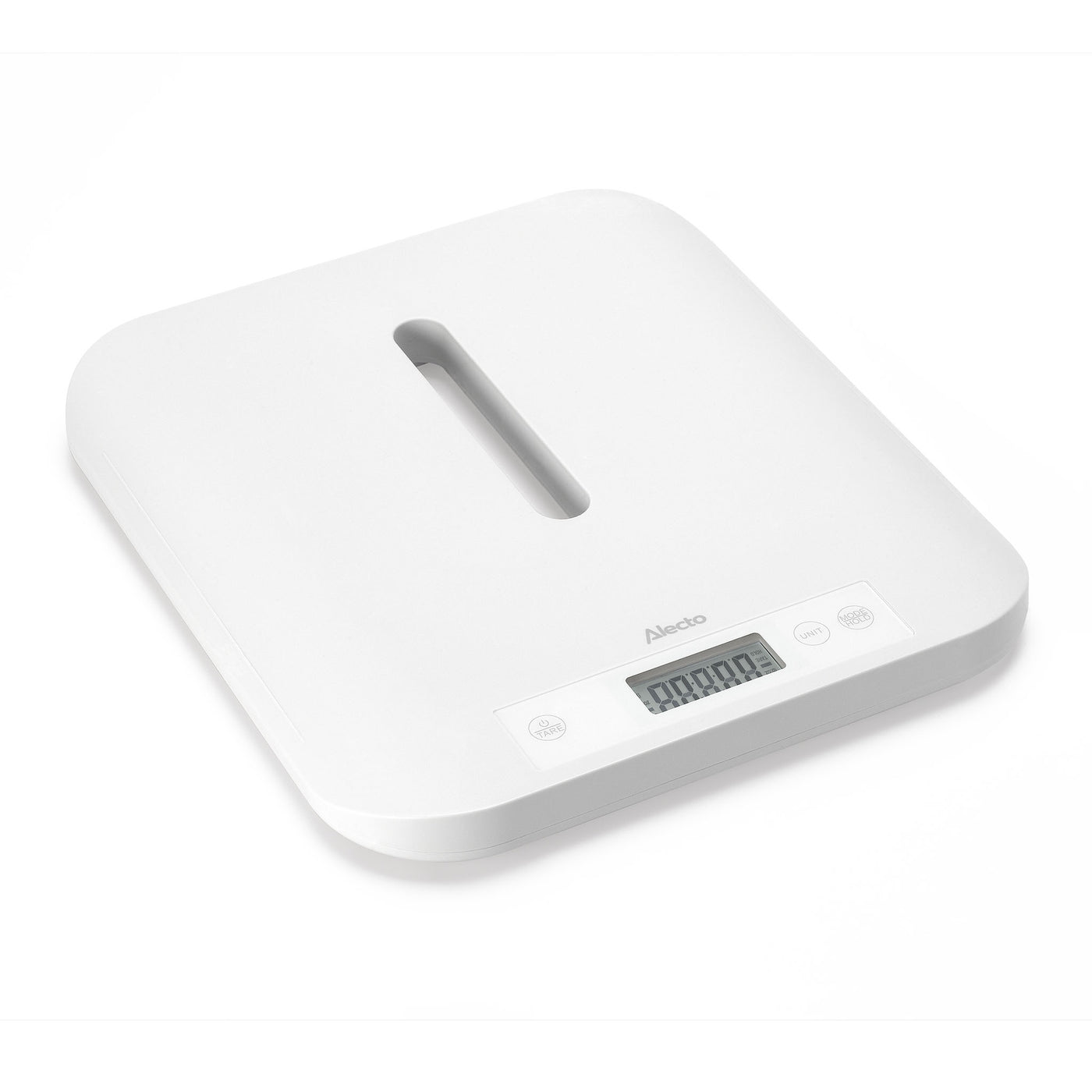 Alecto BC70 - Digitale Babywaage, Personenwaage und Tierwaage in einem - Bis zu 150 kg mit abnehmbarer Wiegefläche - Weiß
