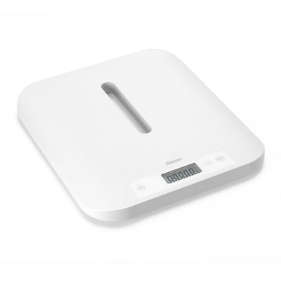 Alecto BC70 - Digitale Babywaage, Personenwaage und Tierwaage in einem - Bis zu 150 kg mit abnehmbarer Wiegefläche - Weiß