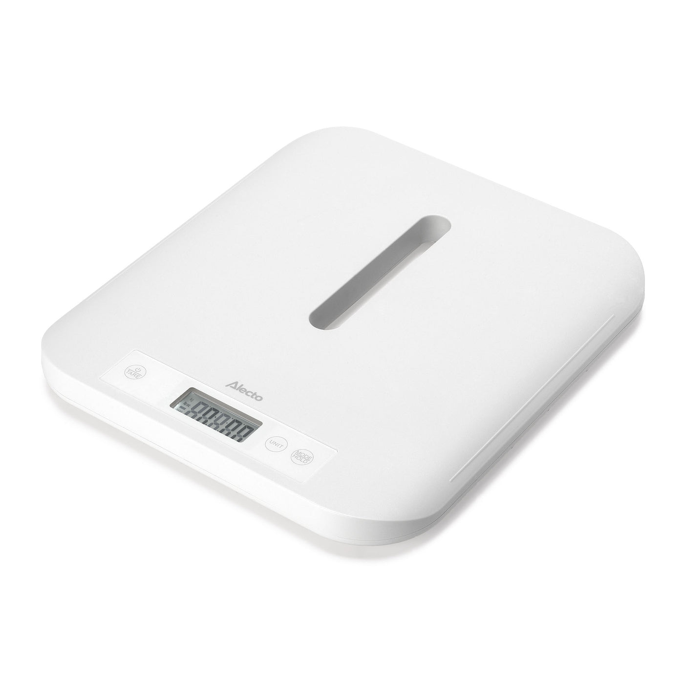 Alecto BC70 - Digitale Babywaage, Personenwaage und Tierwaage in einem - Bis zu 150 kg mit abnehmbarer Wiegefläche - Weiß