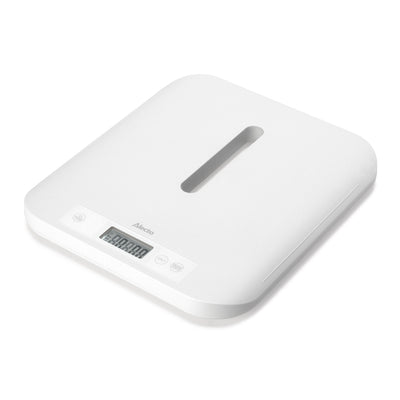 Alecto BC70 - Digitale Babywaage, Personenwaage und Tierwaage in einem - Bis zu 150 kg mit abnehmbarer Wiegefläche - Weiß