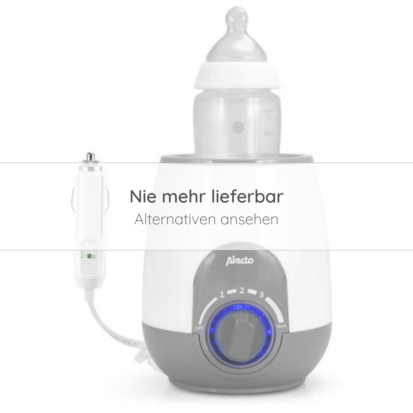 Alecto BW-512 CAR - Flaschenwärmer für zu Hause und unterwegs, weiß