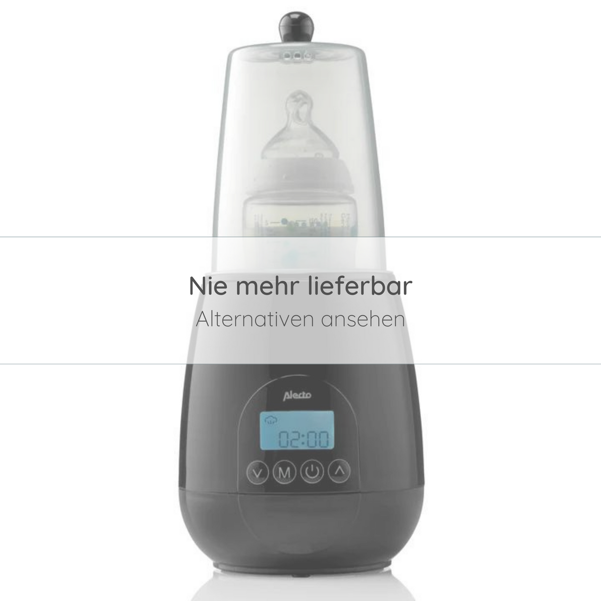 Alecto BW700BK - Schneller digitaler Flaschenwärmer zum Erwärmen, Sterilisation und Auftauen, schwarz
