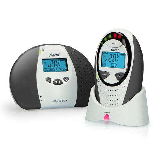 Alecto DBX-88 LIMITED - DECT Babyphone mit Full ECO-Modus und Display, weiß/anthrazit