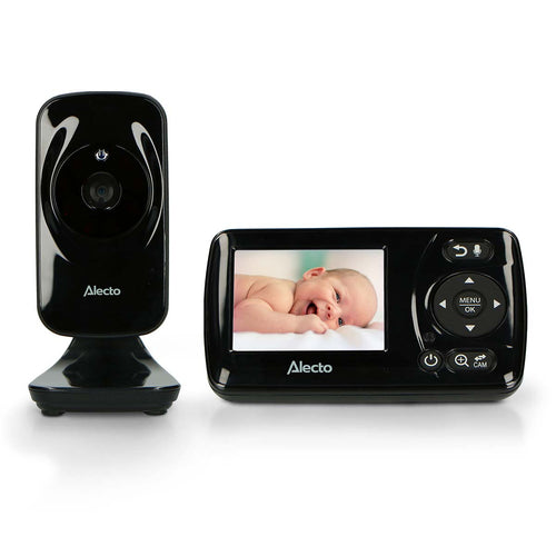 Alecto DVM71BLACK - Babyphone mit Kamera und 2,4-Zoll-Farbbildschirm - Schwarz