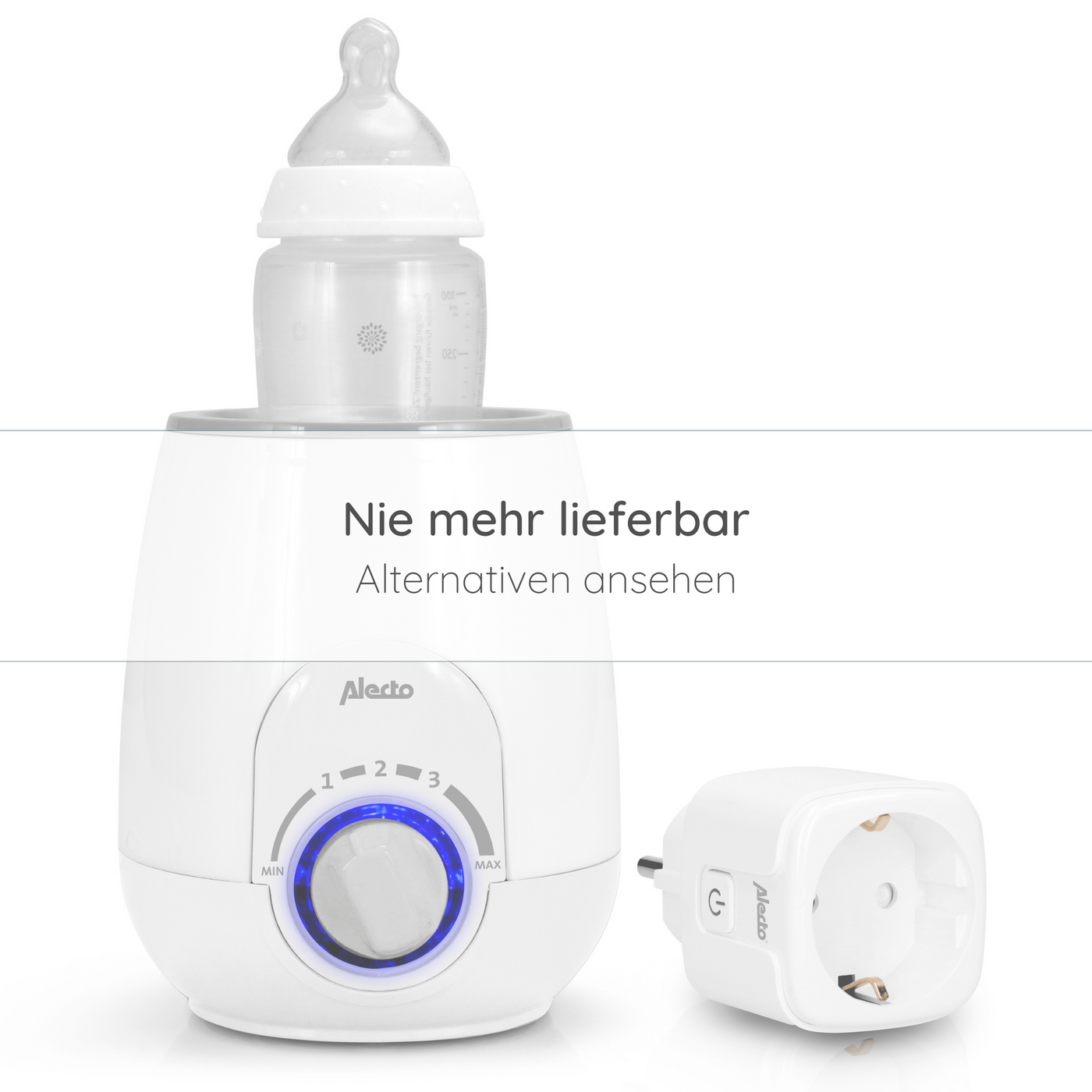 Alecto Baby SMARTBW500 - Smarter Flaschenwärmer mit WLAN-Steckdose, weiß