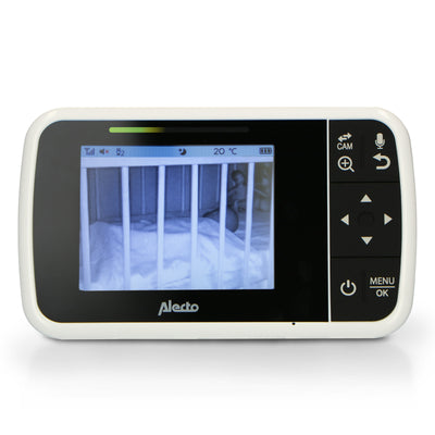 Alecto DVM135 - Babyphone mit Kamera und 3.5"-Farbdisplay, Weiß