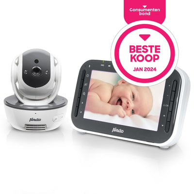 Alecto DVM200M - Babyphone mit Kamera und 4,3"-Farbdisplay, Weiß/Anthrazit