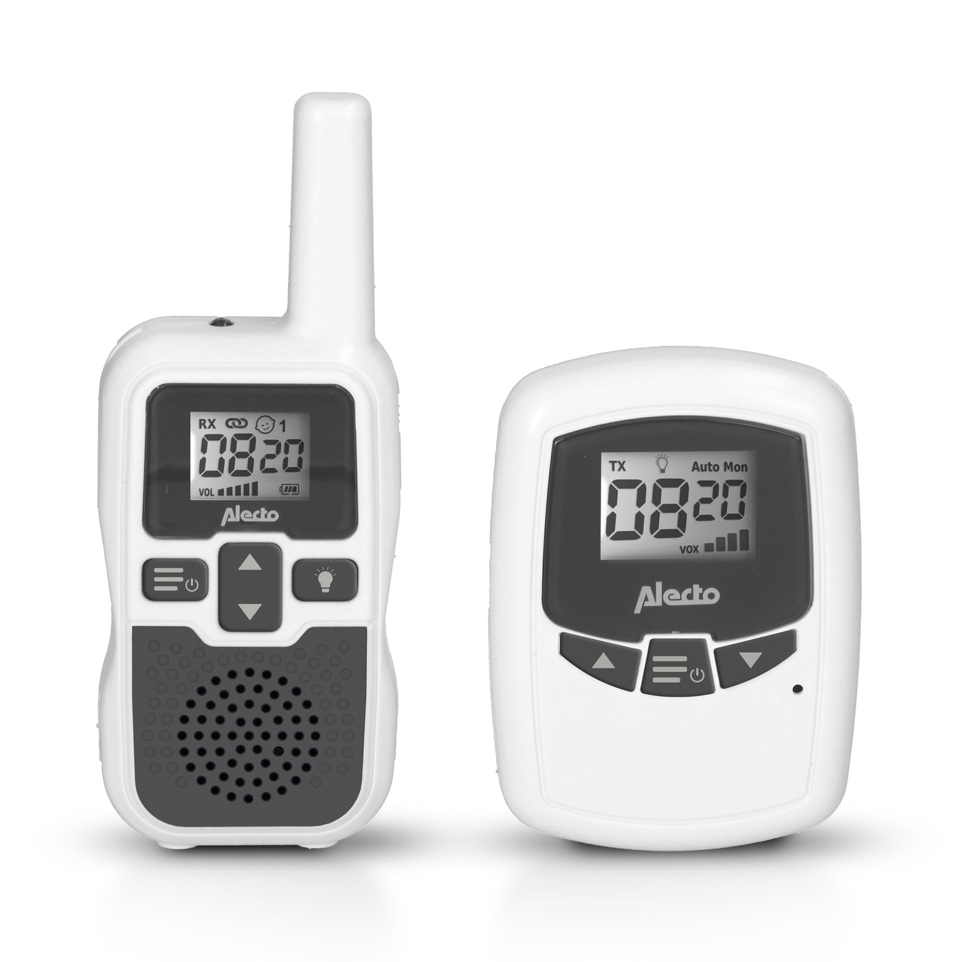 Alecto DBX-80 - Babyphone mit Reichweite von bis zu 3.000 Metern, weiß/anthrazit