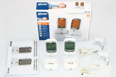 Alecto DBX-68 - Babyphone für den Außenbereich mit großer Reichweite, weiß/anthrazit