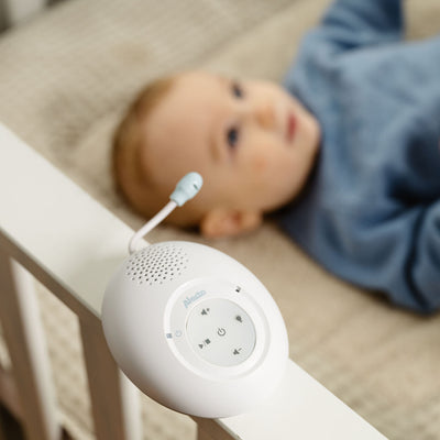 Alecto DBX120 - DECT Babyphone mit Full ECO-Modus und Display, weiß/blau