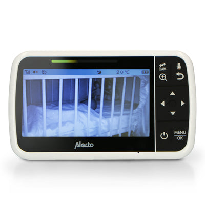 Alecto DVM149GN  - Babyphone mit Kamera und 4.3"-Farbdisplay, Weiß/Grün