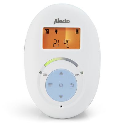 Alecto DBX-112 - DECT Babyphone mit Full ECO-Modus und Display, weiß/blau